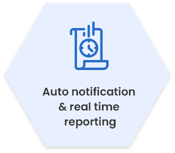 Auto notification and real time reporting